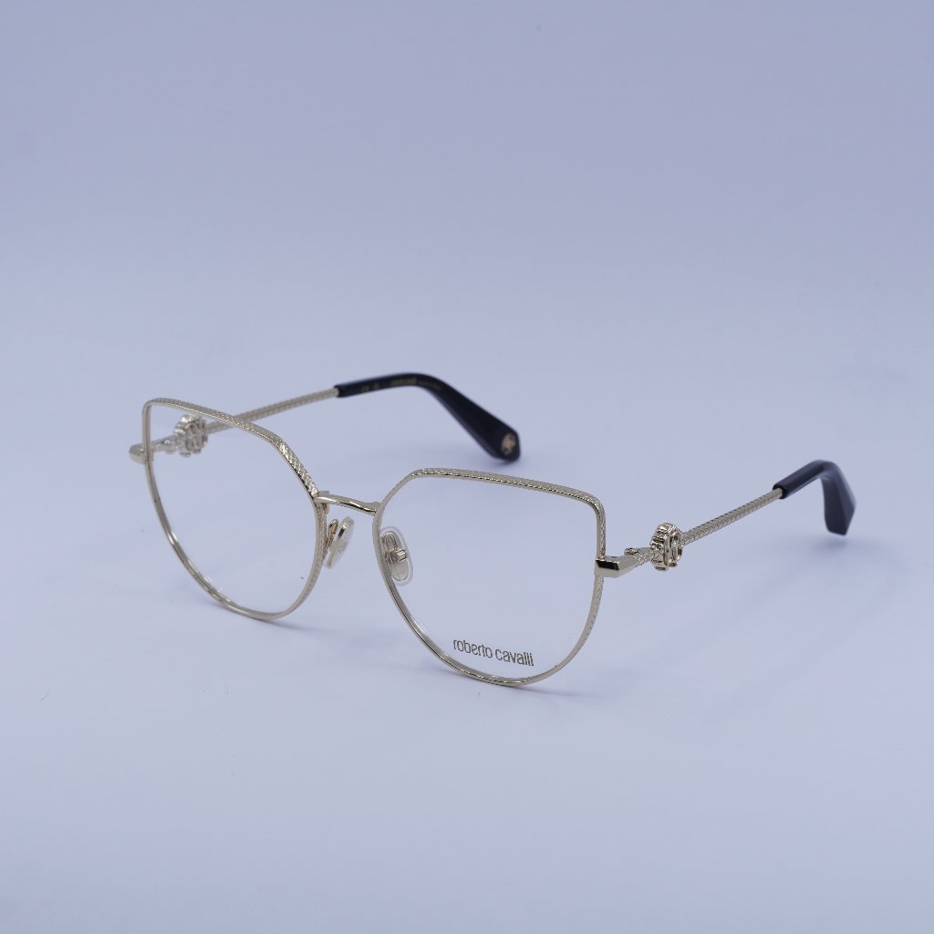 Roberto Cavalli Vrc048 0300 Eyeglasses Shiny Rose Gold 56mm Cat Eye Frame